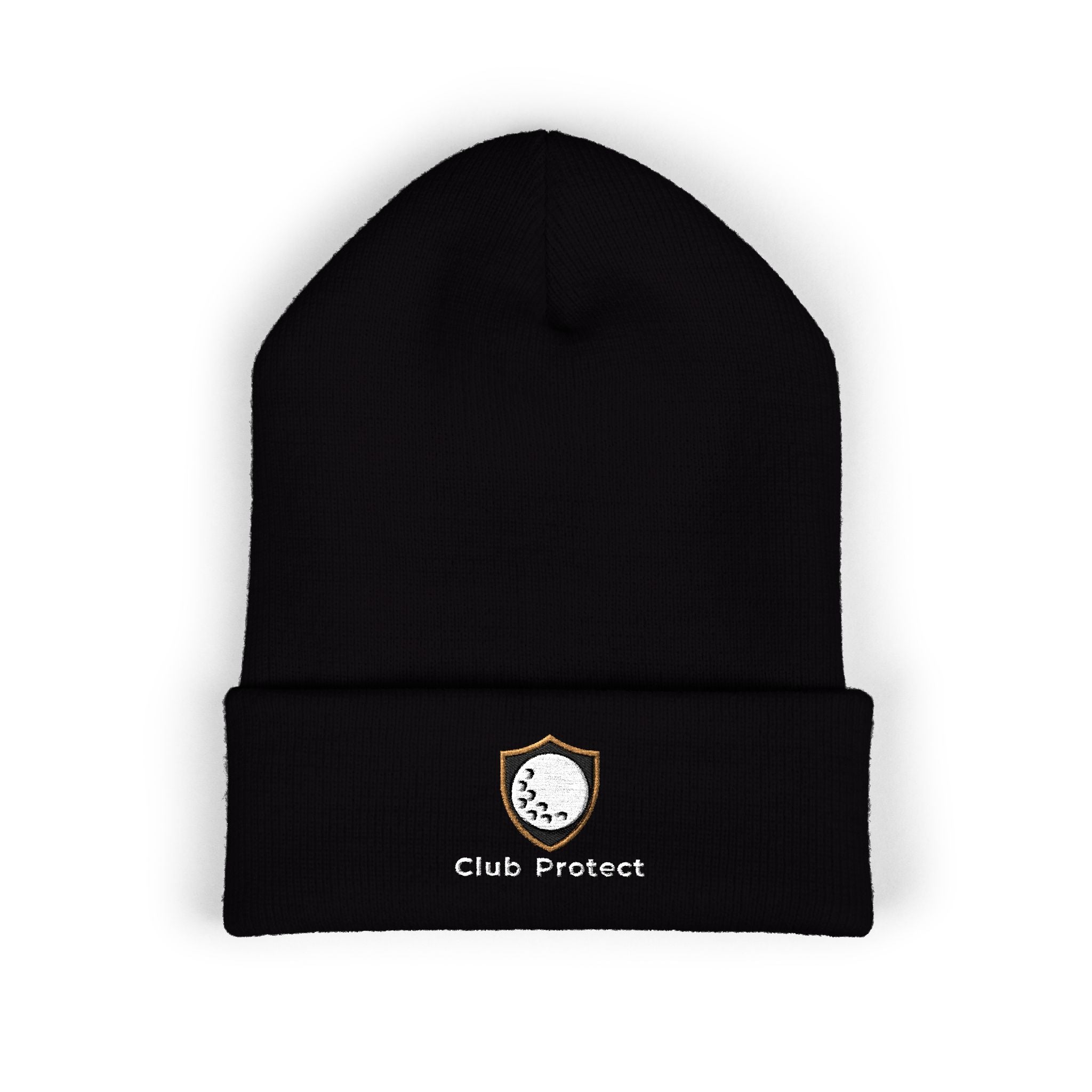 Embroidered 'Club Protects' Yellow Cuffed Beanie
