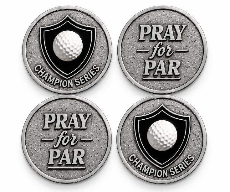 Club Protect Premium Metal Golf Ball Markers 2 Pack Silver